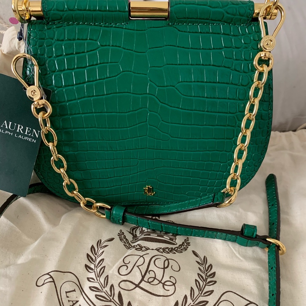 Ralph Lauren- Mini Round Leather Satchel
